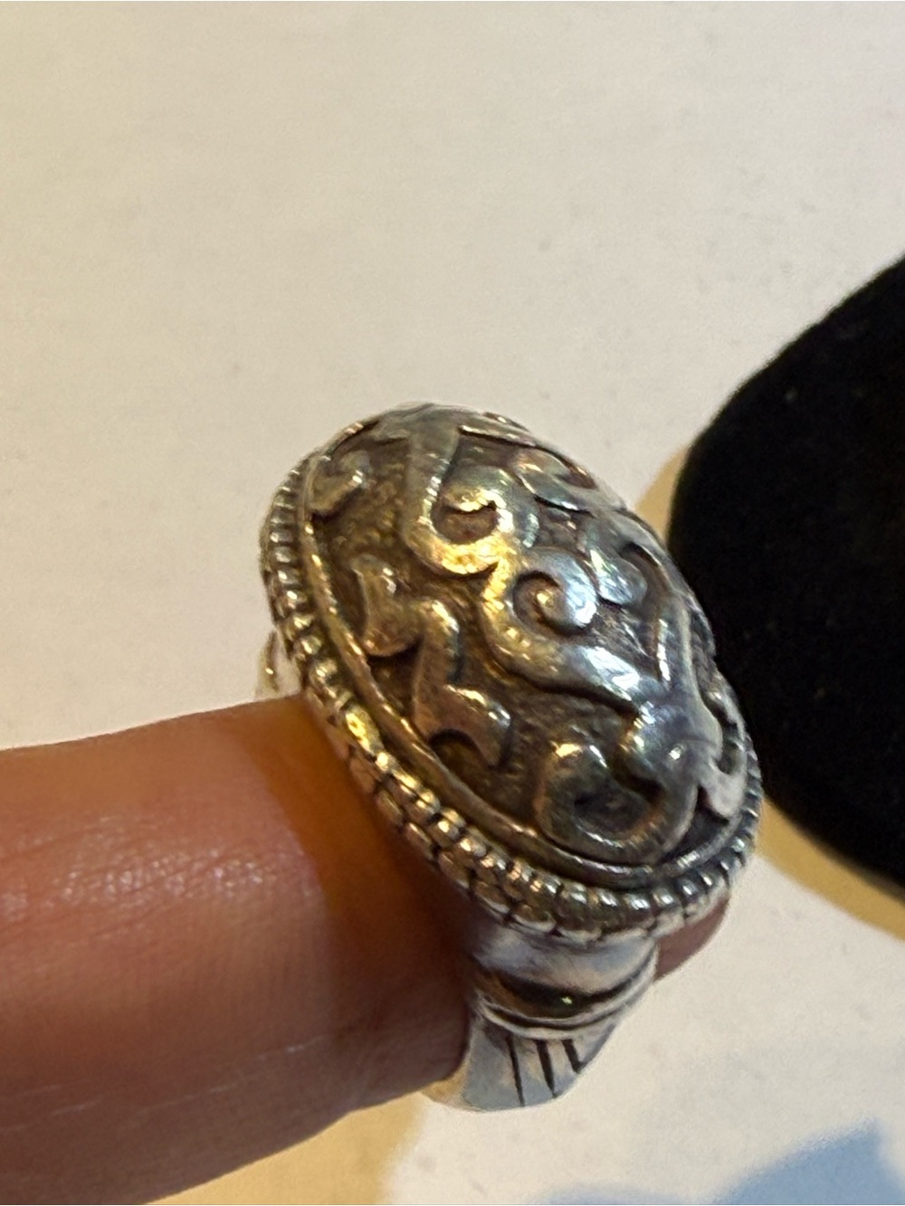 John Hardy Sterling Silver 925  Dayak Signet Statement Ring Size 5 17.6 G